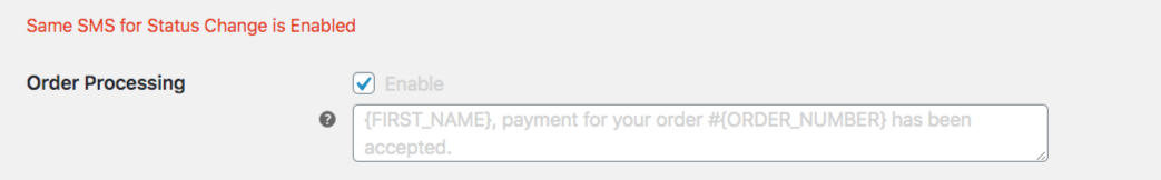 Screenshot for Disabled Order Processing